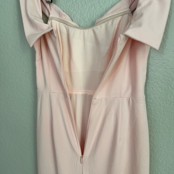 Elegant Perception Light Pink Off-the-Shoulder Bow Maxi Dress - Picture 7 of 9